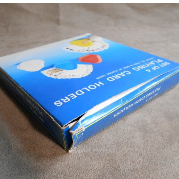 Vintage 1991 Playing Card Holders Set of 4 Baron/Scott Ent. #5175 Taiwan - Picture 7 of 7